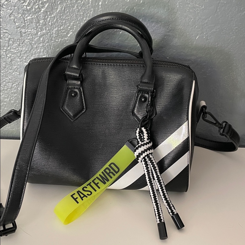 Aldo Purse FastFwrd Black purse with logo hand bag or crossbody shoulder strap